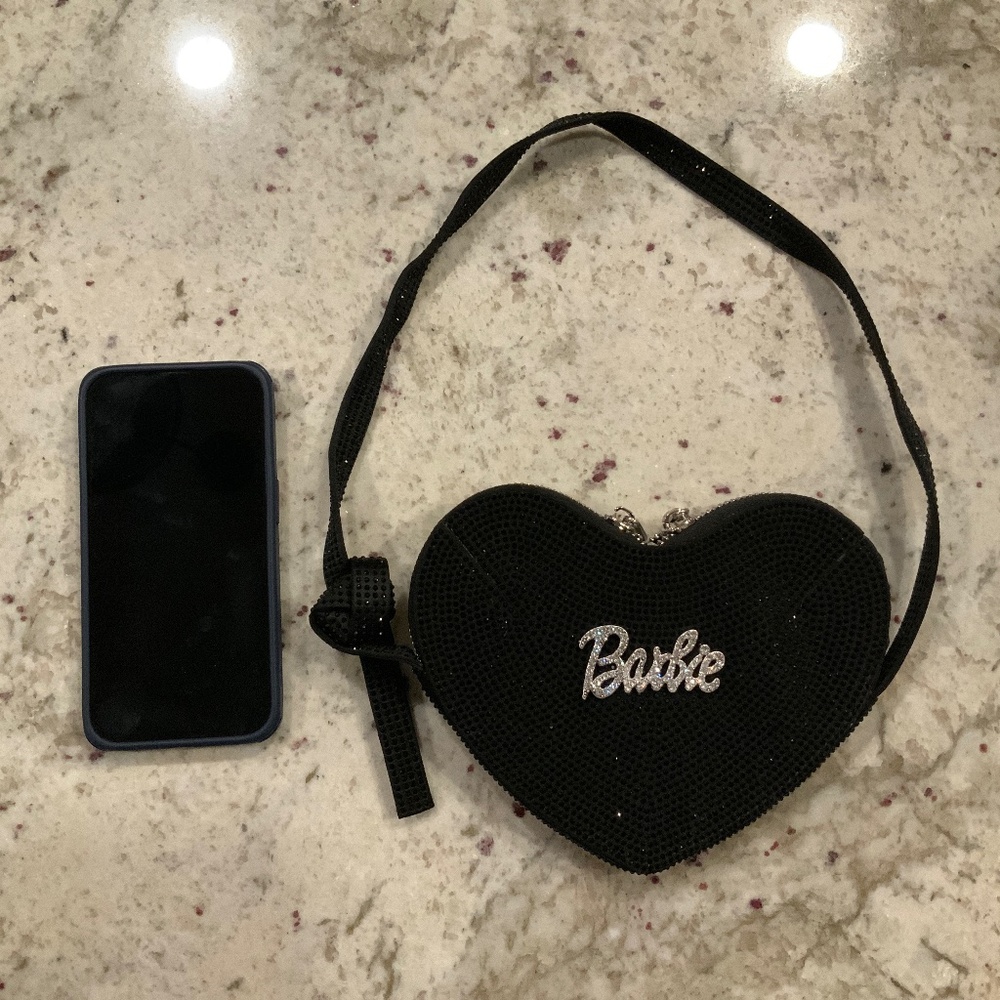 Black Barbie Rhinestone Purse New